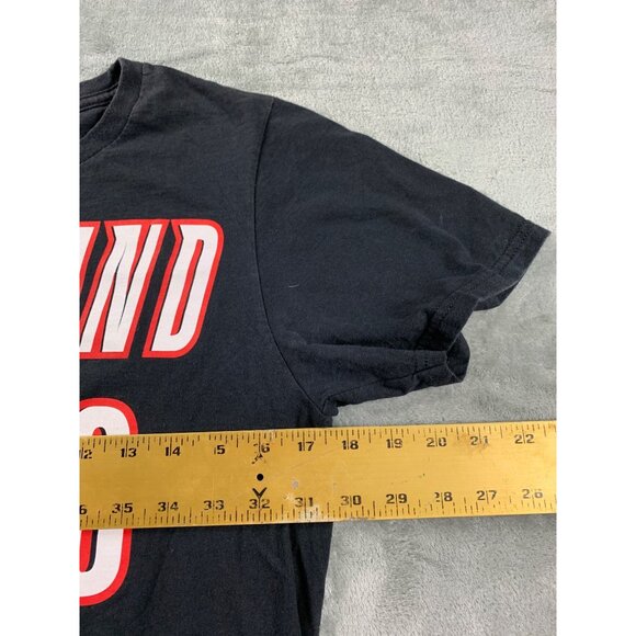 Portland Trail Blazers Damian Lillard #0 Men's Small Black T-Shirt Adidas NBA - Picture 4 of 9